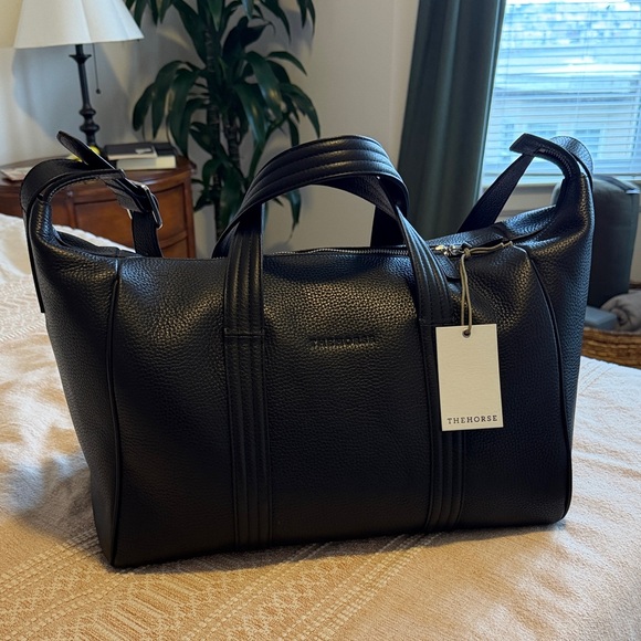 The Horse Handbags - The Horse Aries Duffel Bag in Black Leather